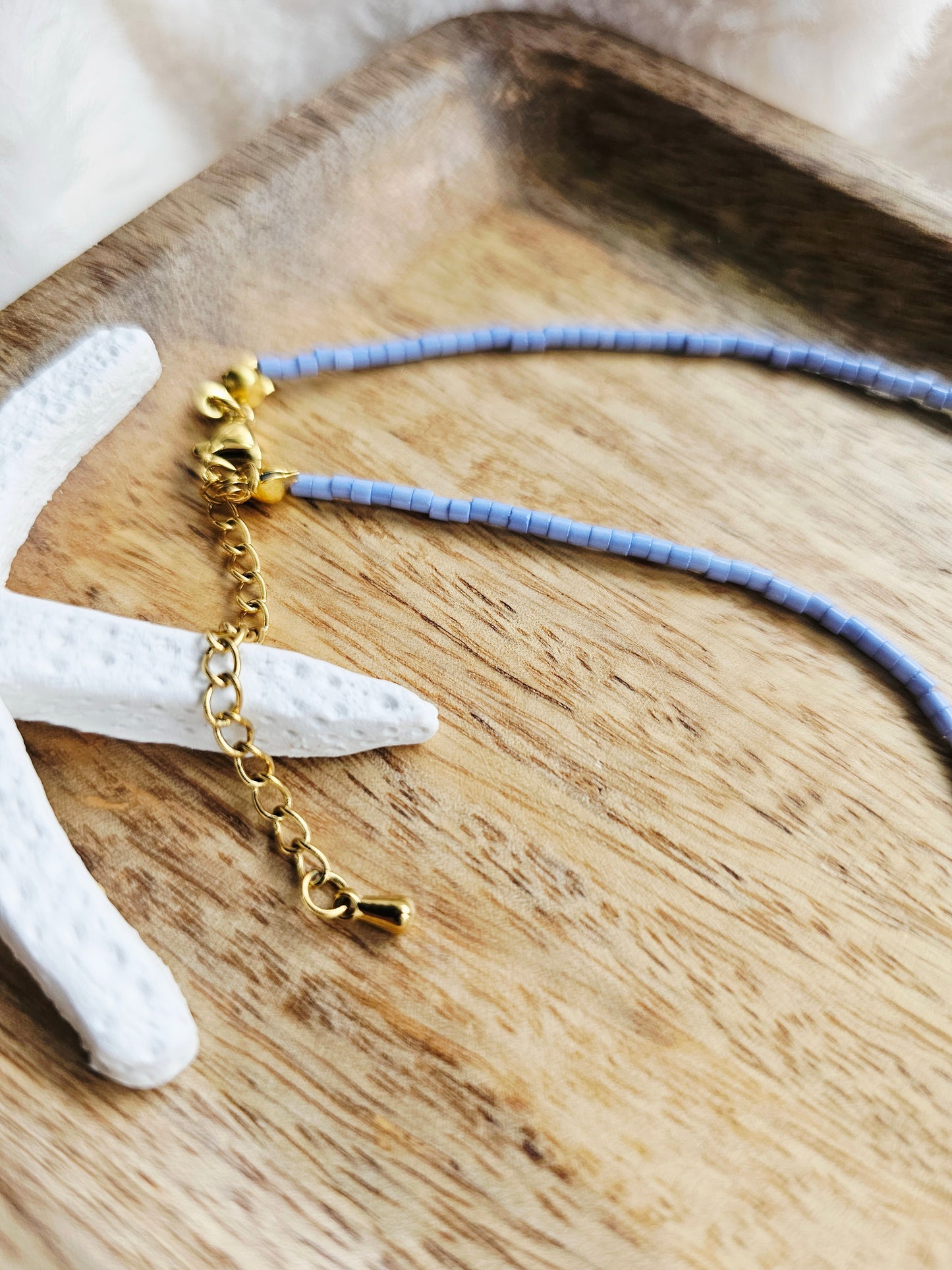 COLLIER court | bleu clair