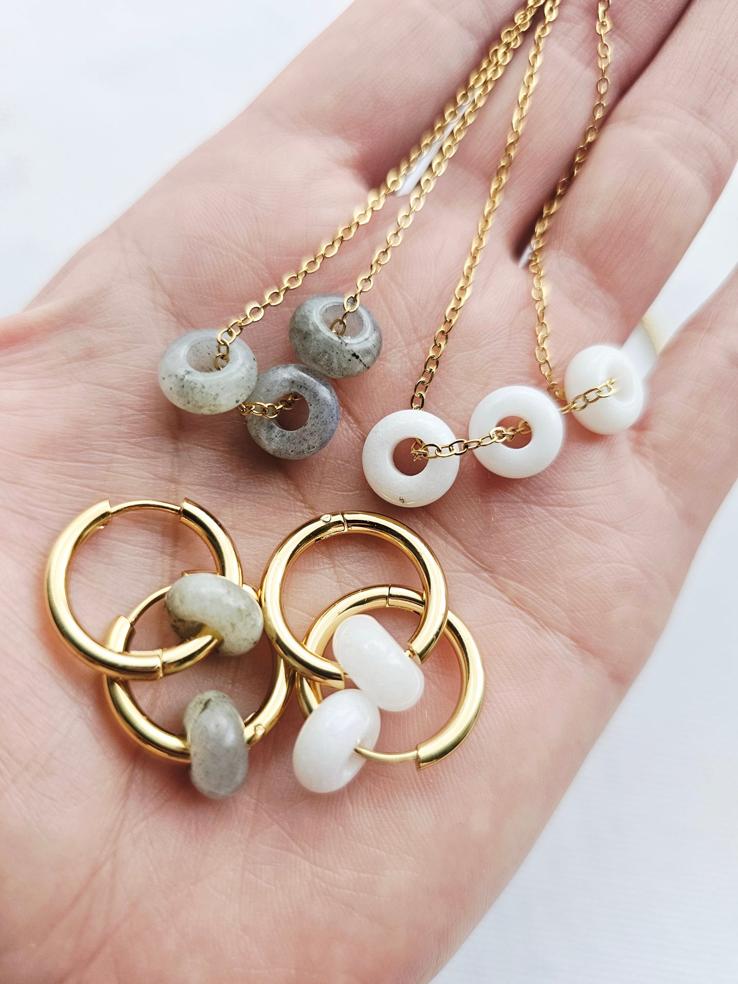 COLLIER | labradorite grise