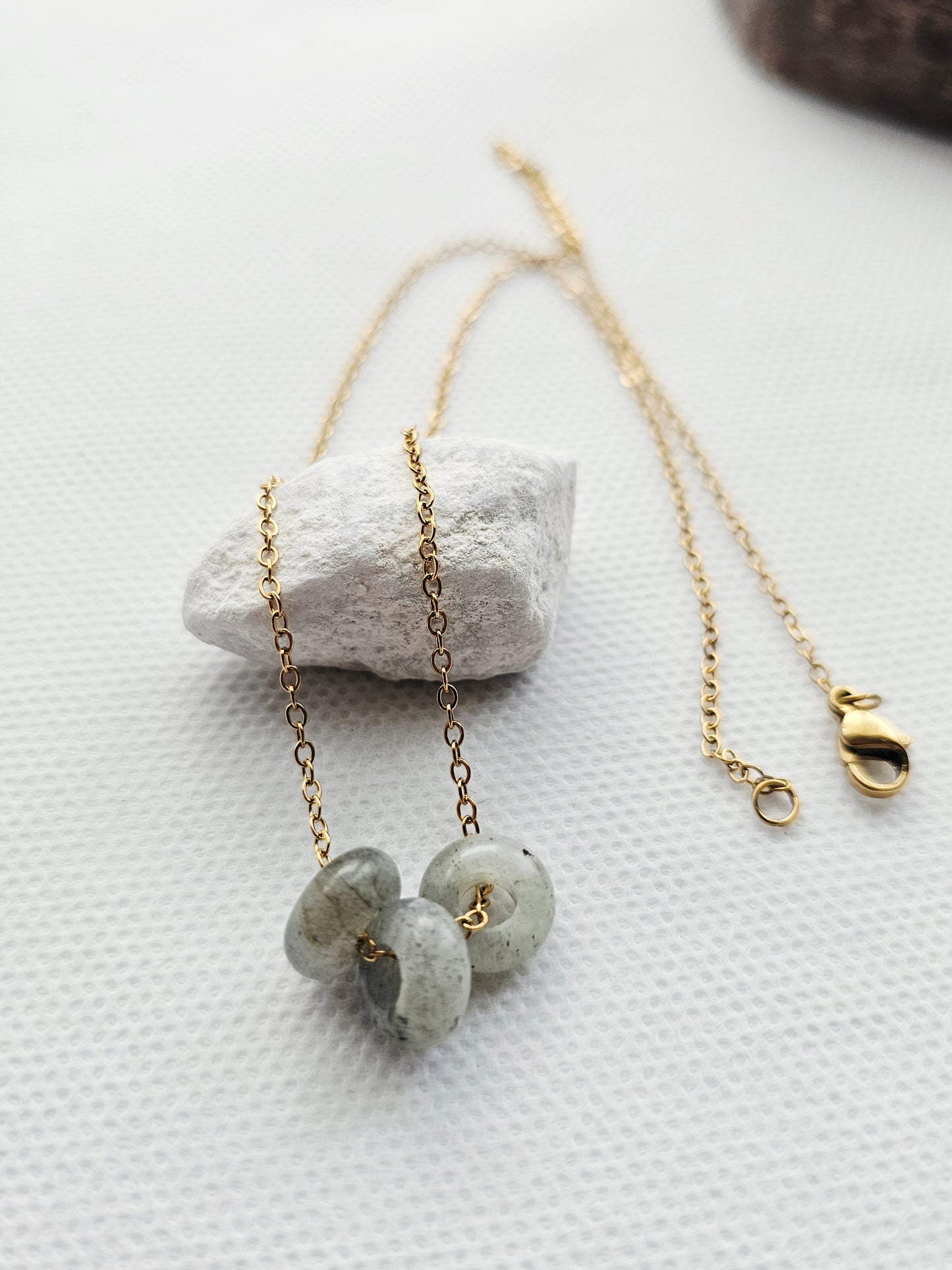 COLLIER | labradorite grise