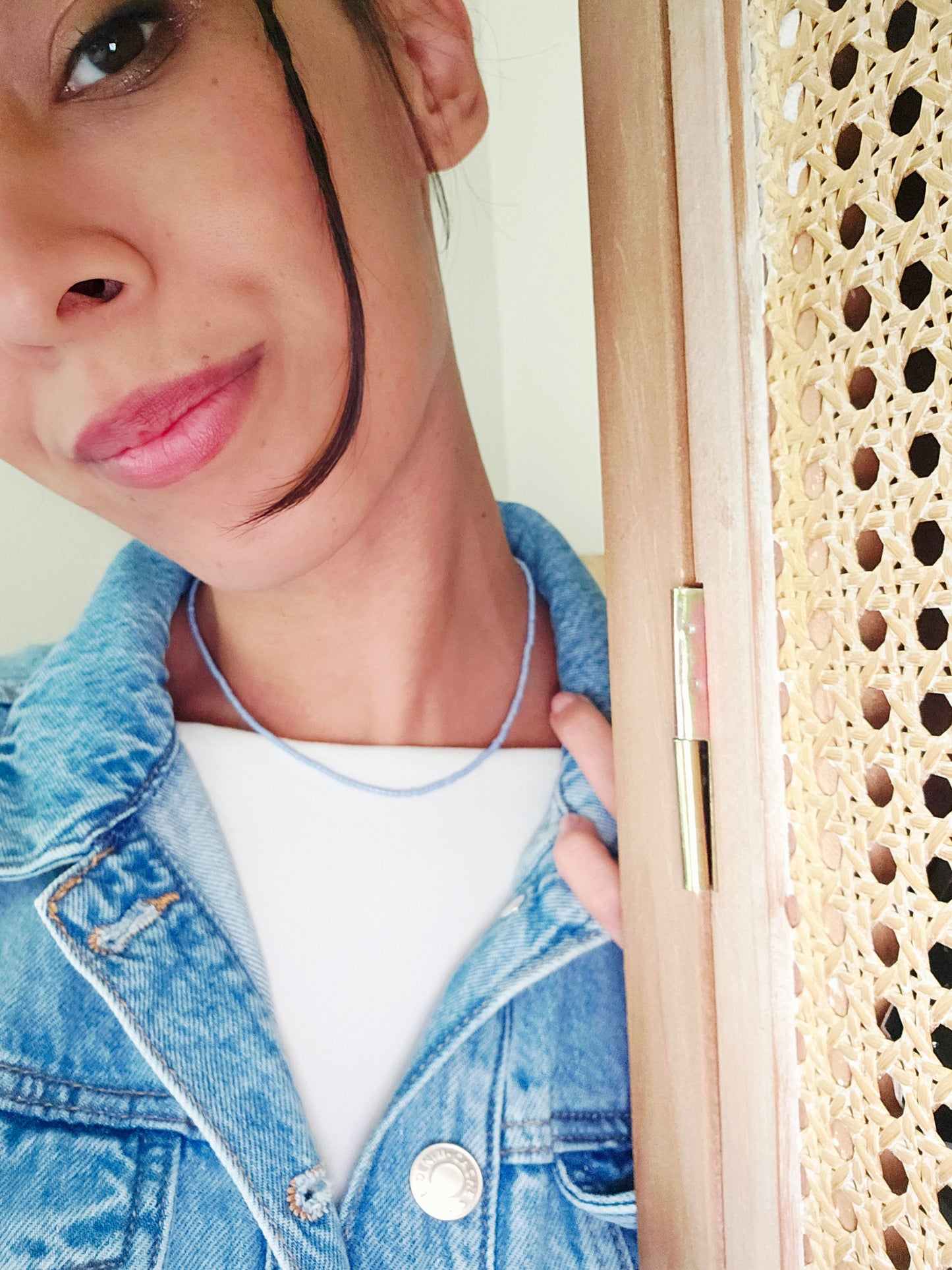COLLIER court | bleu clair