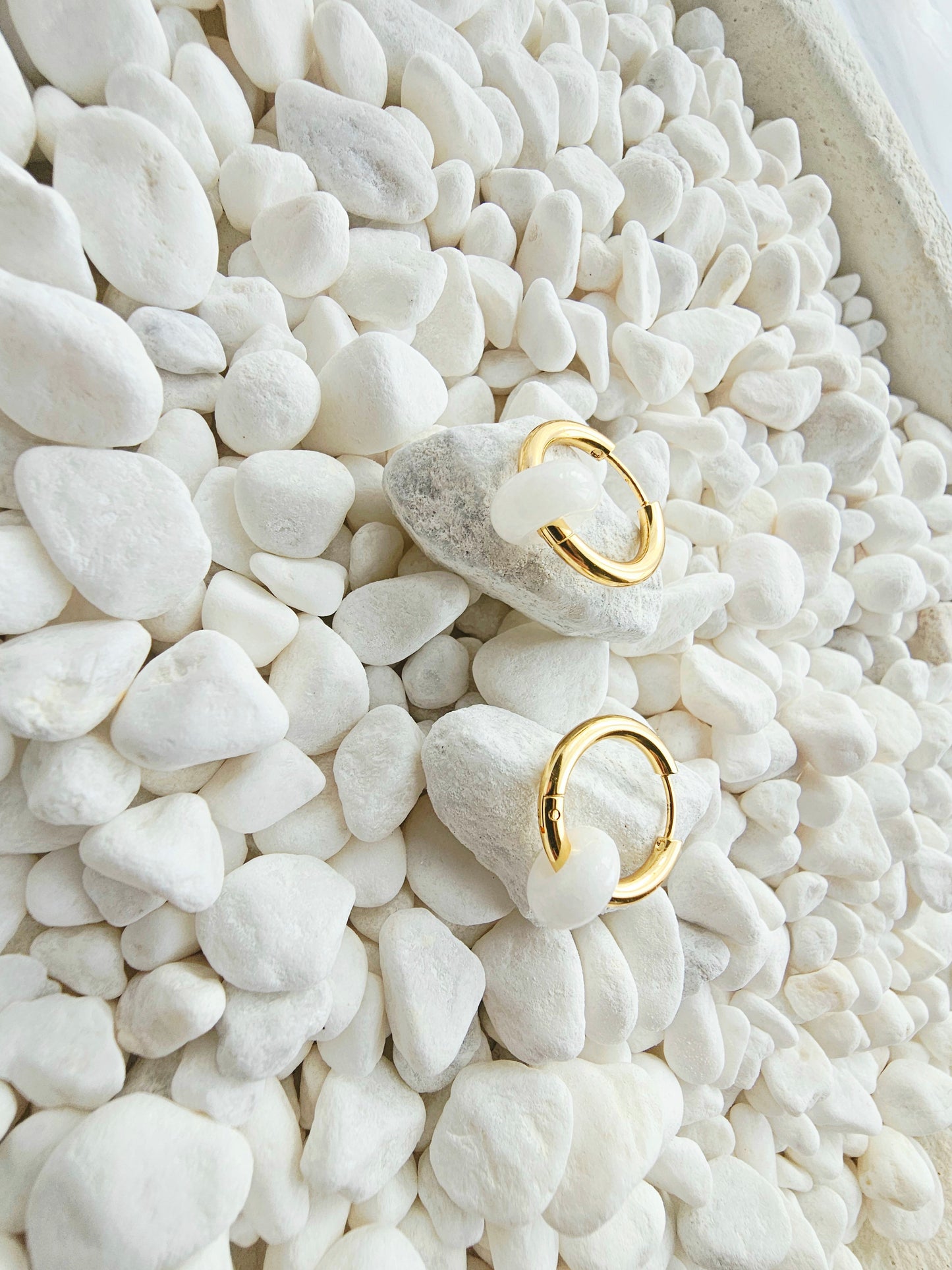 BOUCLES D'OREILLES | jade blanche