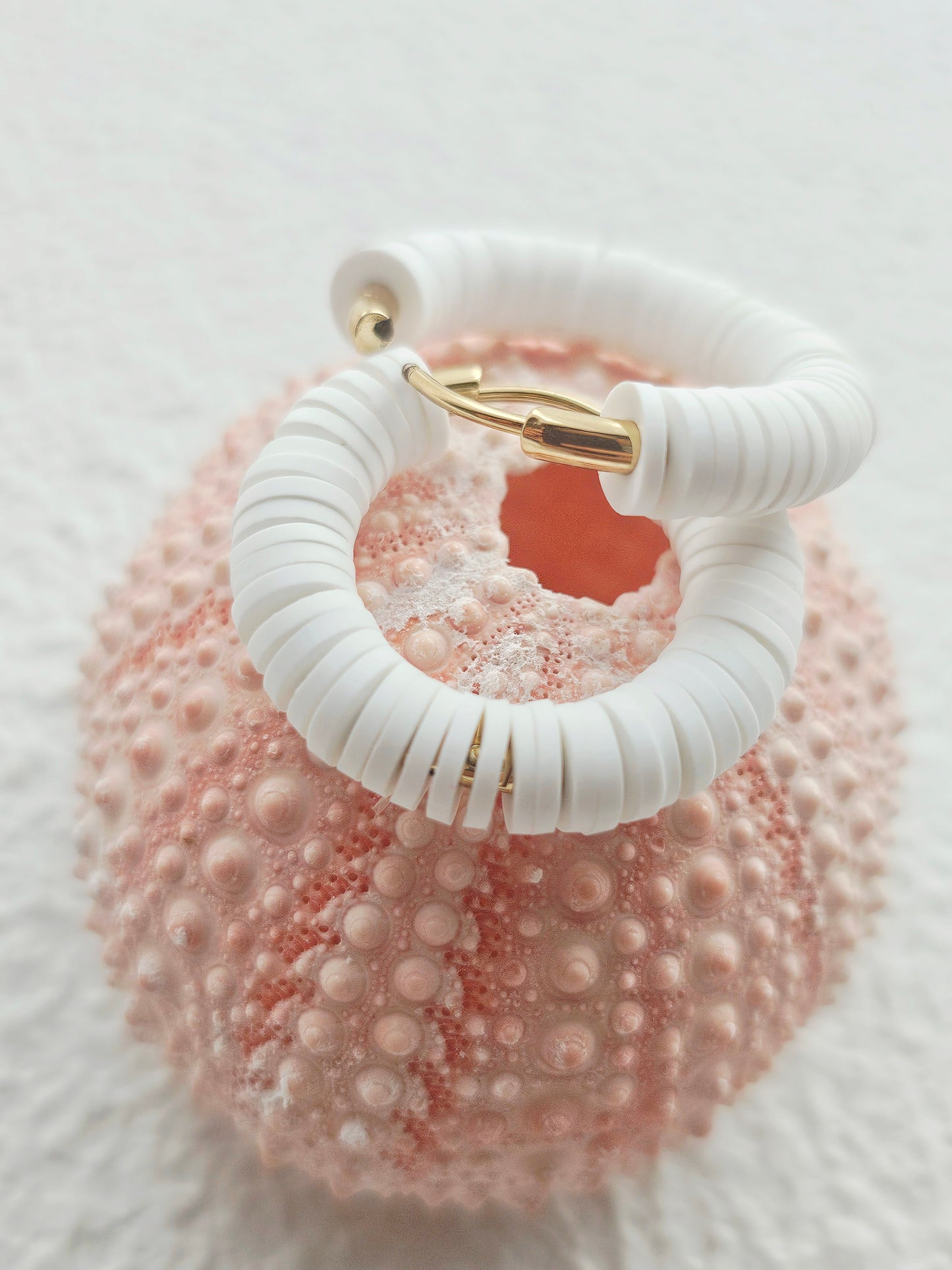 BOUCLES D'OREILLES | polymere blanche