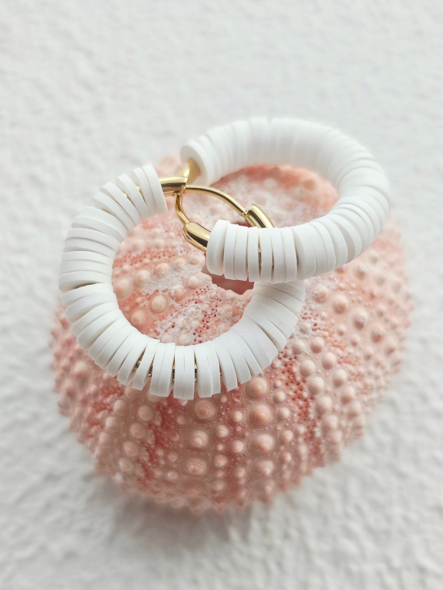 BOUCLES D'OREILLES | polymere blanche
