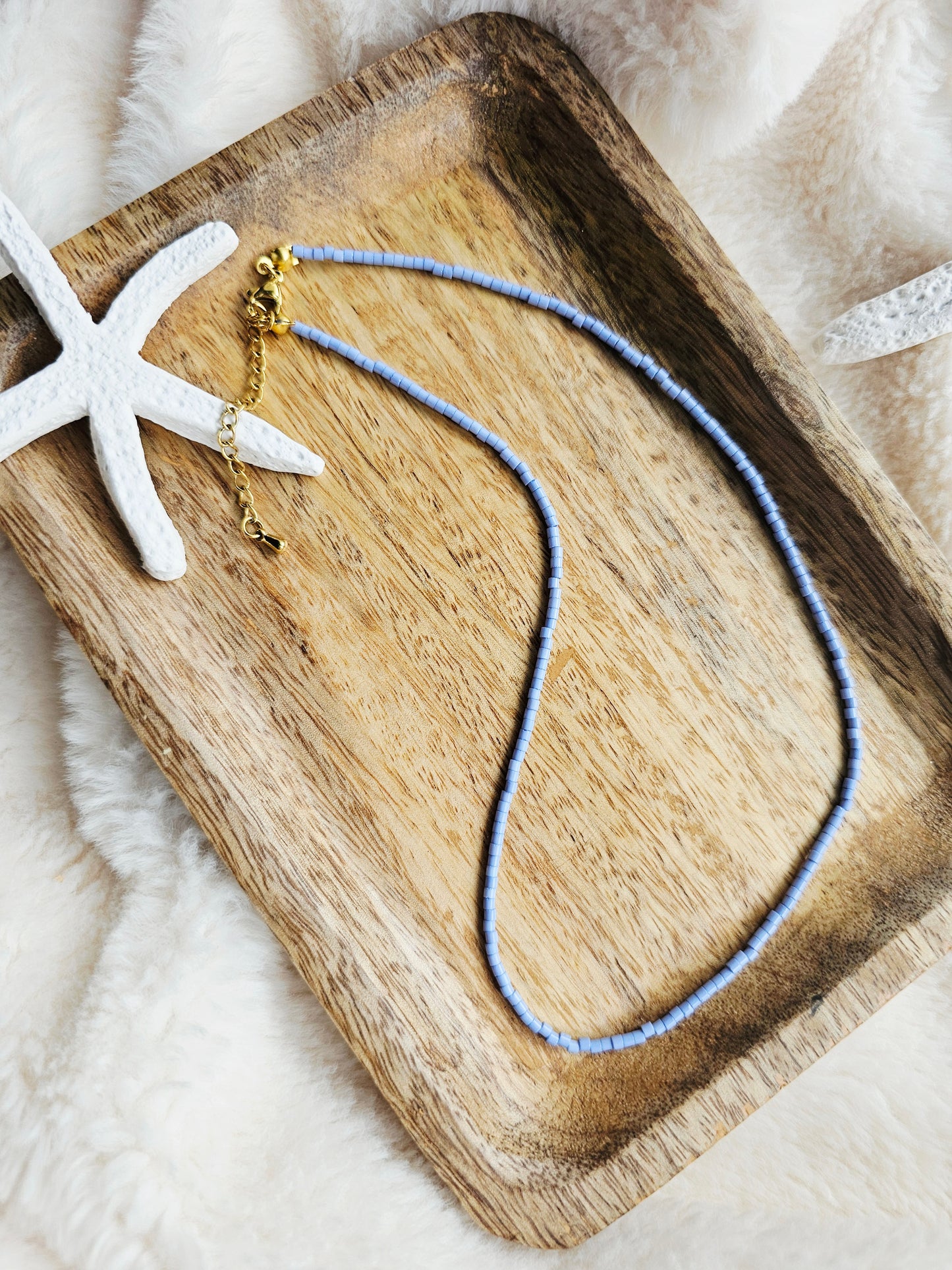 COLLIER court | bleu clair