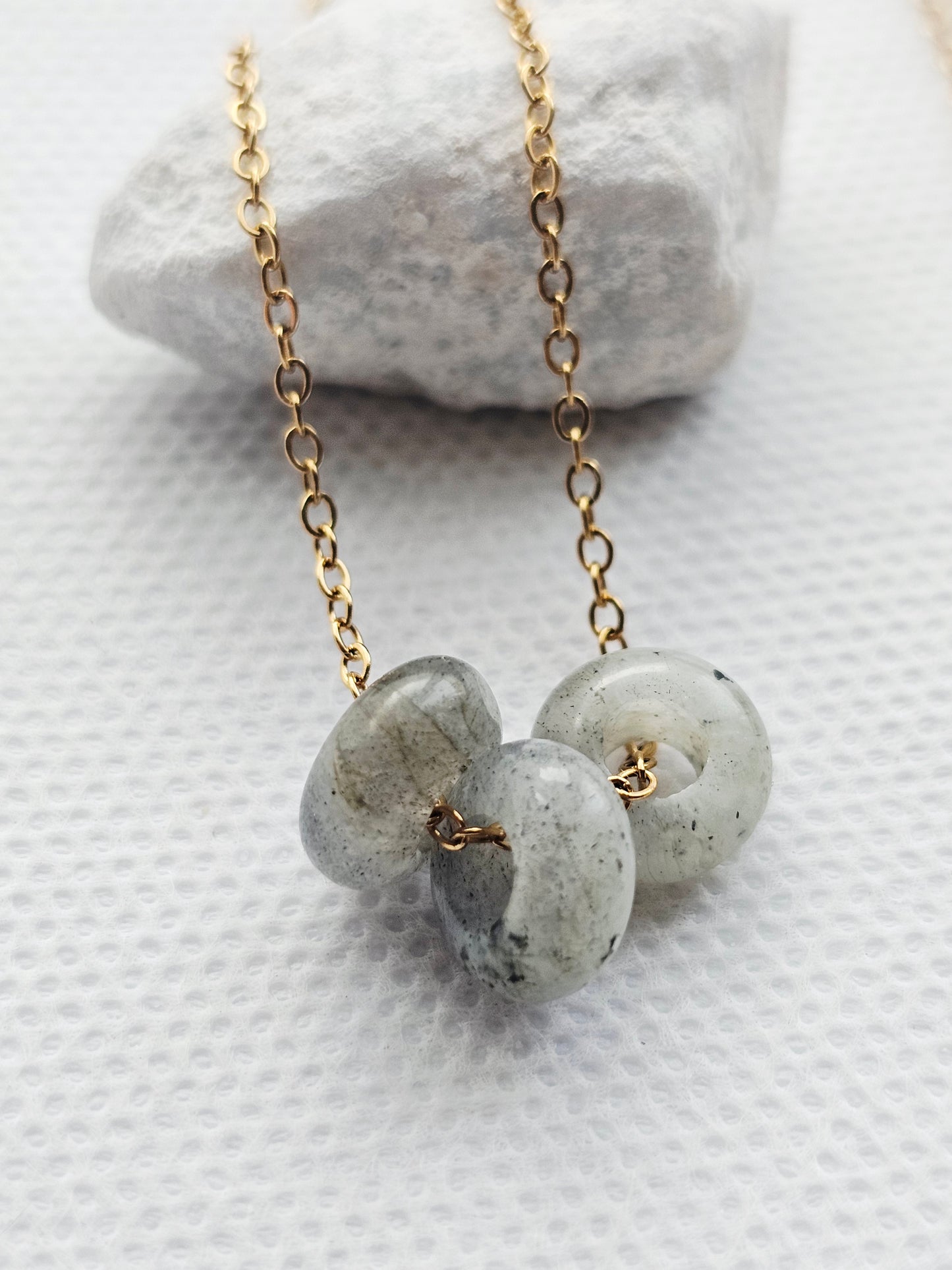 COLLIER | labradorite grise