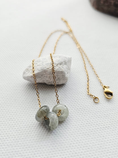 COLLIER | labradorite grise