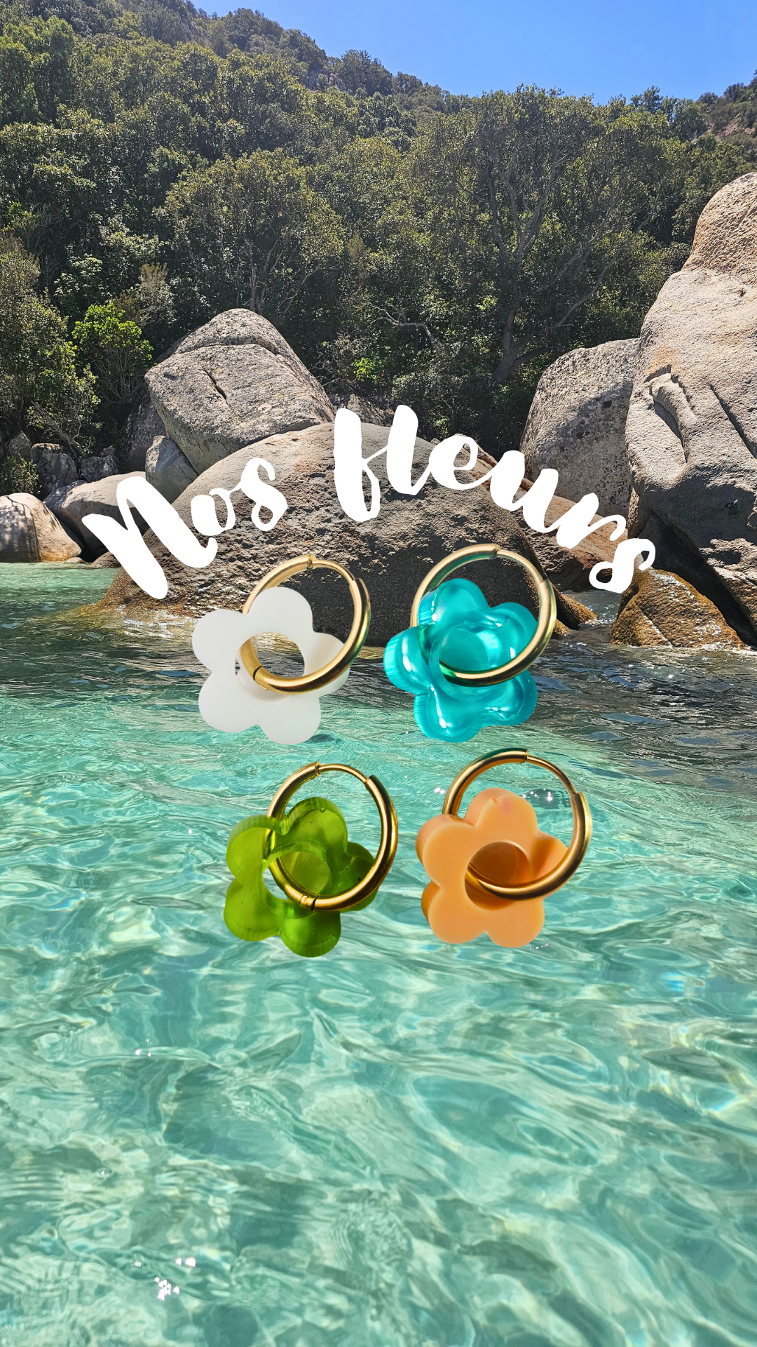 CRÉOLES | fleurs mat (14 couleurs au choix)