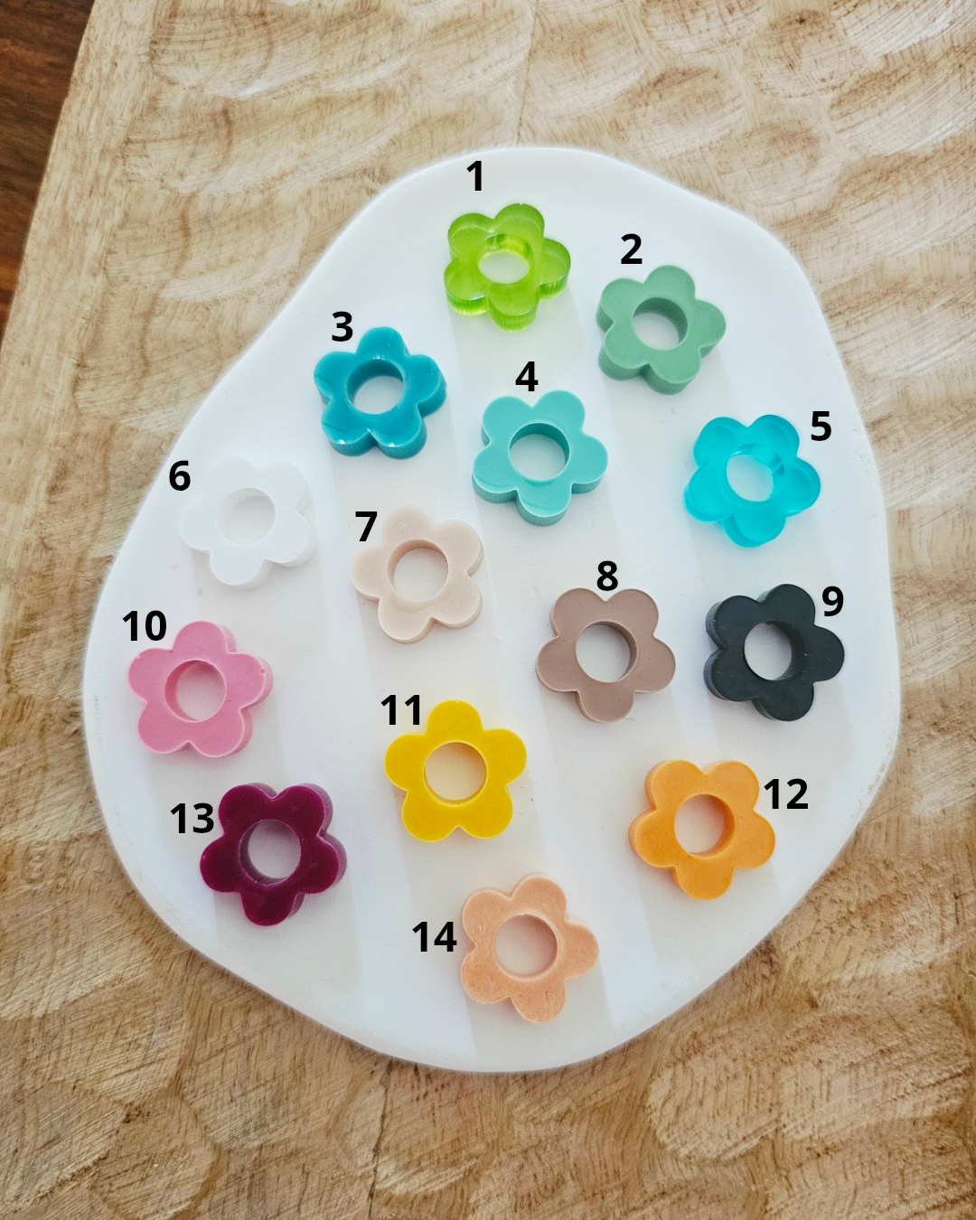 CRÉOLES | fleurs mat (14 couleurs au choix)