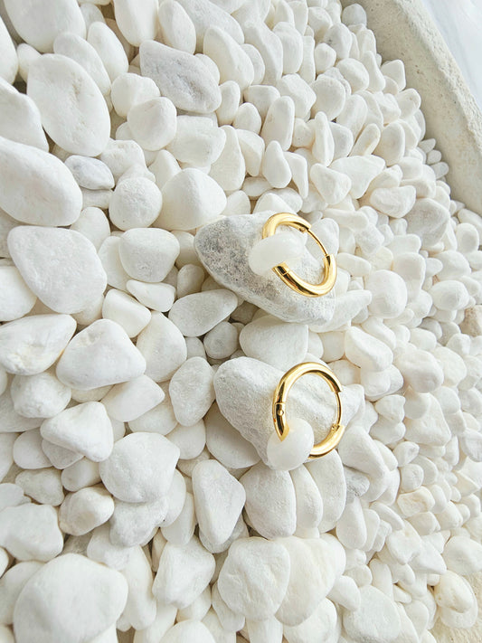 BOUCLES D'OREILLES | jade blanche