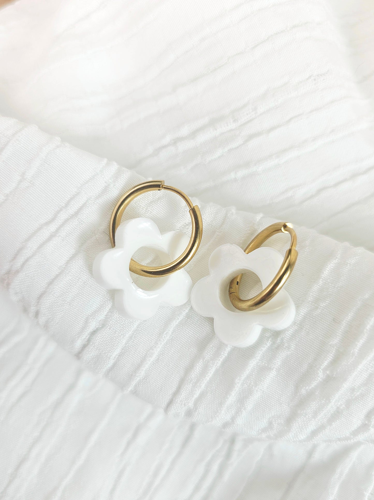 CRÉOLES | fleurs mat (14 couleurs au choix)