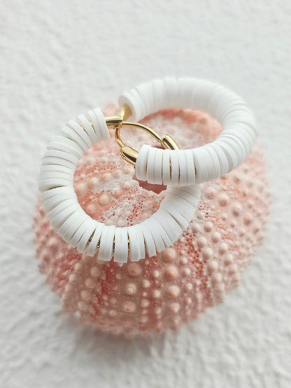 BOUCLES D'OREILLES | polymere blanche