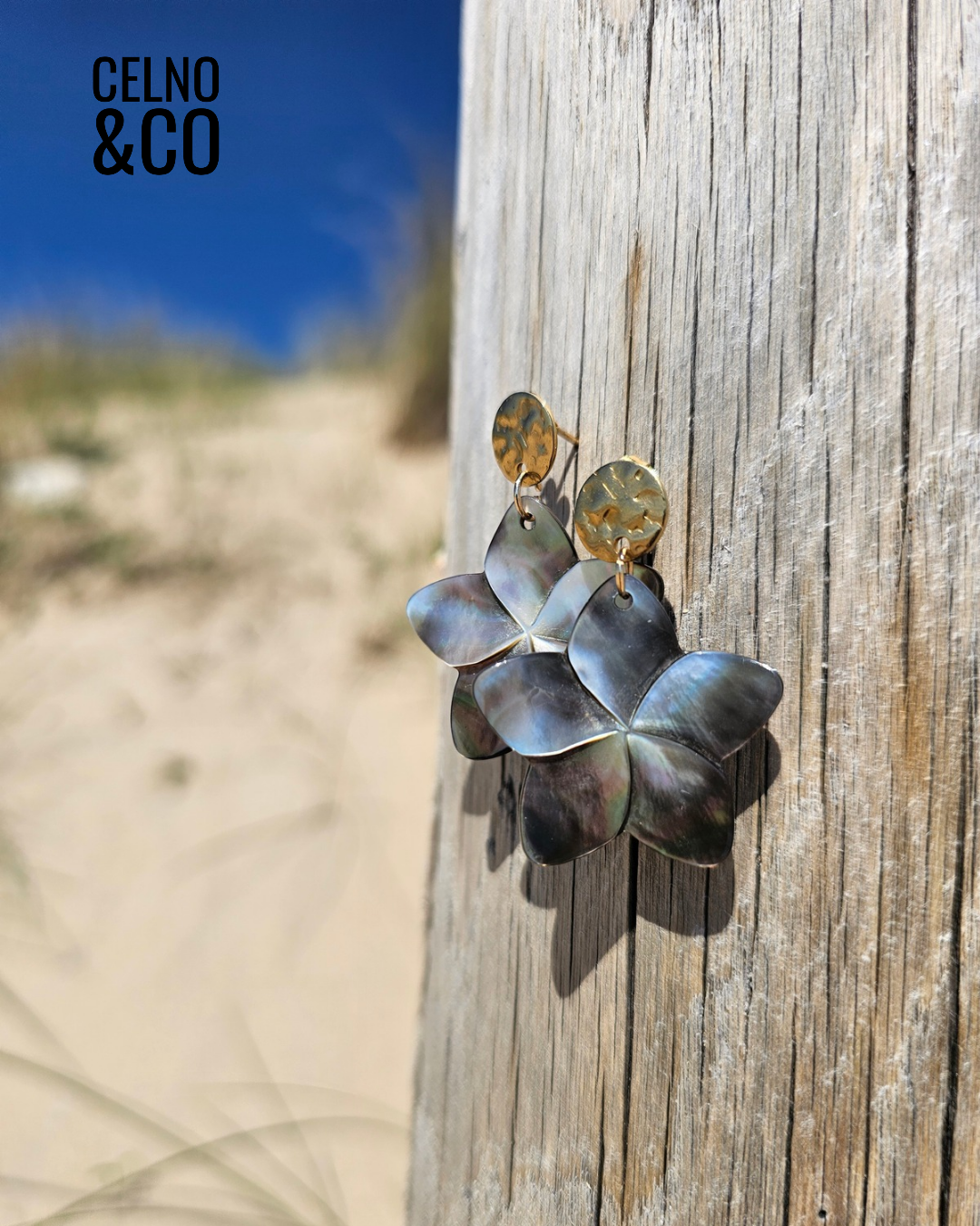 Boucles | Fleurs nacre foncée