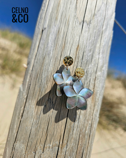 Boucles | Fleurs nacre foncée