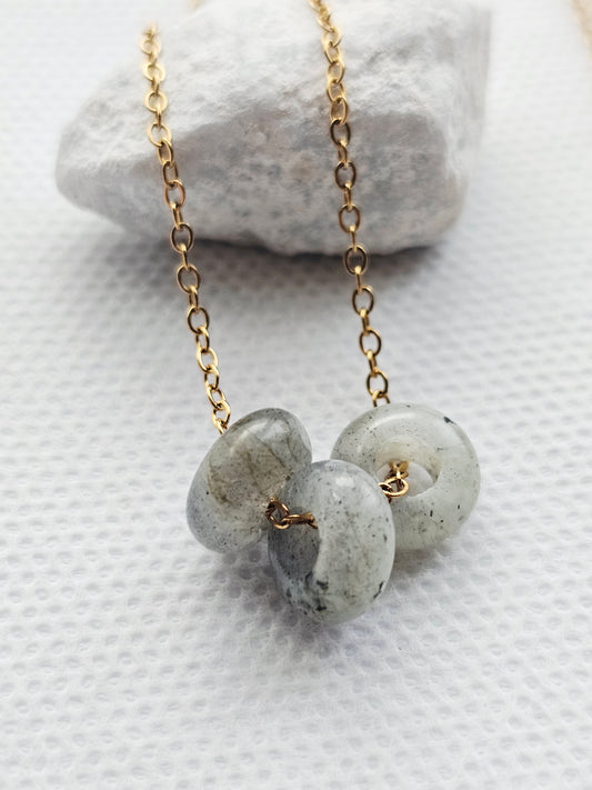COLLIER | labradorite grise